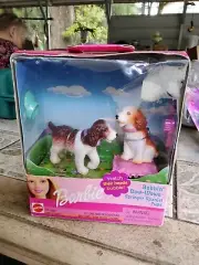 Vintage Mattel Barbie Bobbin' Bow-Wows Springer Spaniel Pups/Puppies NIB