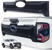 SUERAUTO4X4 Tailgate Guard Plate Cladding Trim Cover for Ford Ranger Next Gen 2022 2023 2024 2025 Accessories, Matte Black Car Rear Tail Gate Protector Guard Cap