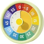 JISADER Visual Timer for Time Tracking, Study Clock, Reminder Tool for Meetings and Tasks, Green