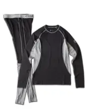 CHAMONIX CHNLWBXLA639 NANTERRE LIGHTWEIGHT WOMENS BASELAYER SET XLARGE BLACK