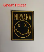 Nirvana (band) Smiley Face Embroidered Patch Iron-On (or Sew On) Patch