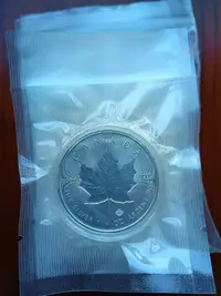 在飛比找Yahoo!奇摩拍賣優惠-加拿大楓葉銀幣       2018年首枚凹版楓葉銀幣，一盎