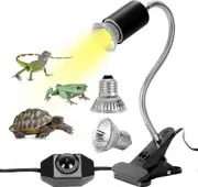 Tortoise Heat Lamp Kit Reptile Heat Lamp With 2 Uva Uvb Bulbs 25w 50w Long Base Tortoise Lamp 360 Rotation For Tortoise Reptile Lizards Snakes Chamele