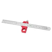 Woodworking Scribing Ruler 300MM/11.81in Portable Straight Measure Marking Tool