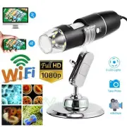 WiFi Digital Microscope HD 1080P 1000X Magnifier USB 8 LED for IPhone iPad PC