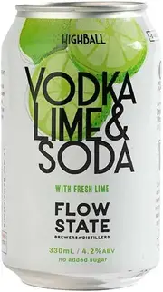 Flowstate Brewers and Distillers Highball Vodka Lime & Soda 330ml
