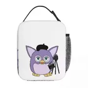 c639 Gay Tye Dye Furby Relaxed Fit Lunch Bags Insulated Lunch Tote Portable Bento Box Resuable Picnic Bags for Woman Work Kids School k639