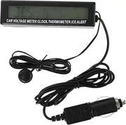 GANAZONO 1Pc LED Vehicle Clock Luminous Car Dash Clock with Temperature Voltage Display High Precision Easy to Read Design for Real Monitoring Your Automobile