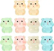 Yardwe Miniature Piggy Figurines Set 10pcs Resin Piggy Statues for Desktop Dollhouse Car Decor