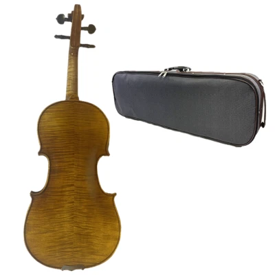 Oil Varnish Antique 4/4 higher flamed Back Violin+Bow+Rosin+Case #S801