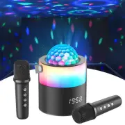 Mini Karaoke Machine for Kids Adults with 2 Wireless Mics Mini Portable Bluet...