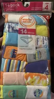 Wonder Nation 14 Pack Bikini Size 4 New