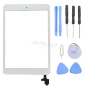 White Touch Screen Glass Digitizer Replacement+ IC+Home Button for iPad Mini 1 2