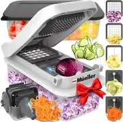 Mueller Pro-Series V Blade Vegetable Chopper, Onion Egg Slicer, Spiralizer, Food