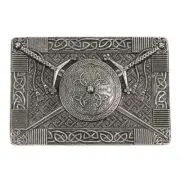 Claymore and Targe Kilt Belt Buckle - Made in Scotland