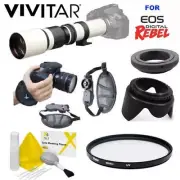 PRO TELESCOPE ZOOM LENS 500MM + GRIP +UV FOR CANON EOS T3 T3I T5 T5I T2 T6 7D