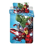 Marvel Avengers Light Blue Quilt Cover Set - Toddler Bed Size