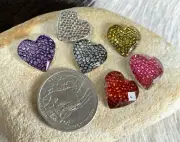 Acrylic Gems flat back 15mm Mix Glitter Valentine Embellishment lot 50 pcs