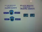 Maine State Police Old School Patrol Car decals two for one 1:64