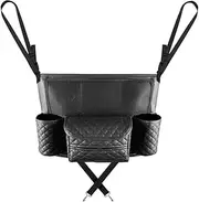 Car Handbag Holder Between Seats, Large Capacity Car Purse Holder, Automotive Consoles Organizer, Car Net Pocket Purse Holder with Tissue Purse Holder, Pet Kids Barrier