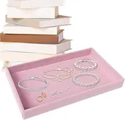 Rissunkv Stackable Jewelry Trays,Jewelry Display Storage Box Tray - Jewelry Display Case Storage For Bracelets, Anklets, Rings, Gemstones, Chains, Brooches
