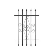 Spear Point Window Bar Guard 24 in. x 36 inch with Scroll Work Design Tubular
