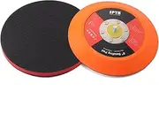 SPTA 6"(150mm) Backing Pad Hook and Loop 5/16"-24 Thread PU Sanding Pad with 6" Interface Cushion Pad for Dual Action Polisher Buffer and Sander