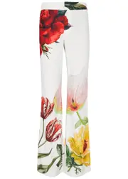 Alice + Olivia Livi Floral-print Bootcut Trousers - White - 4 (UK8 / S) 4 (UK8 / S)