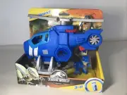 Jurassic World Raptor Recon Imaginext Velociraptor Dinosaur, Figure & Helicopter