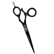 Barber Scissor 6 1/4'' Moveable Ring Black Color