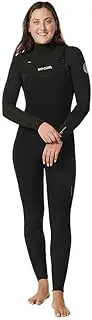 Rip Curl Womens Dawn Patrol 5/3mm Chest Zip Wetsuit - Black - Easy Stretch Lightweight Flash Lining