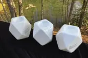 Set of 3 Geometric Tea Light Candle Holders 4” Modern And Sleek Design -A29