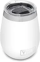 YETI Rambler 10 oz Wine Tumbler, Vacuum Insulated, Stainless Steel with MagSlider Lid, White