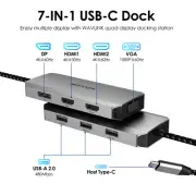 WAVLINK 7-in-1 USB C Dock: Quad 4K Display, Plug & Play for Mac/Windows/Phones