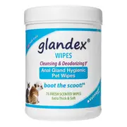 Glandex Anal Gland Hygienic Pet Wipes 75 Pack
