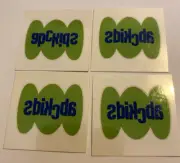 ABC Kids Temporary tattoos x4 blue on green approx 4x4cm each V1626