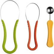 3Pcs/Set Melon Baller and Fruit Scoop Multifunction Melon Fruit Separation Tools to Scoop Digging Pieces Making Melon Balls
