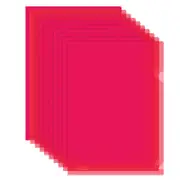 FZ103004 A4 L-shape Transparent File Folder Documents Holder File Pockets Students Test Exam Paper Container Office School Supplies from Xiaomi Youpin RED COLOR