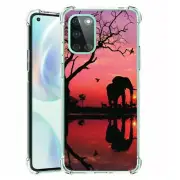 (Safari Sunset)ShockProof TPU phone case cover(Clear)for Oneplus Nord N10 5G