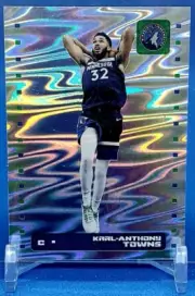 2019-20 Panini Basketball Foil Swirl Mini Sticker #387 Karl-Anthony Towns ☄️