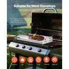 Stainless Steel Flat Top Griddle 17x13 Nonstick BBQ Grill Pan Cookware