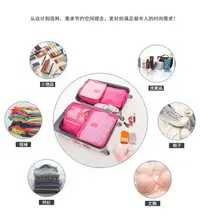 在飛比找Yahoo!奇摩拍賣優惠-熱銷 優優記韓版旅行收納袋六件套出差行李袋衣物內衣整理袋6件