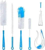 Bottle Brushes for Cleaning – Bottle Cleaning Tool, Home Scrubber Tool | Gentle Bristle Washing Wand Set, Multi Size Brush for Glassware or Baby Bottles Washing Hand Home While Traveling Outdoors
