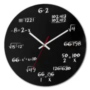 Creative Math Clock Mathematics Formula Wall Silent Home Office Decoration Black Wall Clocks