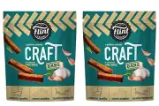 2 PACKS Rusk Beer Snack Baked Bread Crisps FLINT CRAFT Rye Croutons Garlic 100g