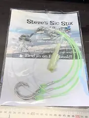 Deep Drop Trevalla Rig 14/0 X 3 Hook, Stainless Circles, Light Included
