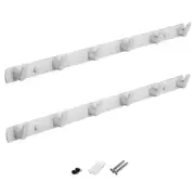 Coat Hooks, White Coat Hooks Heavy Duty, Wall Mounted Rack 21.25-inch, White ...