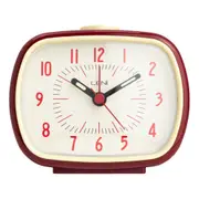 Leni 11cm Retro Analogue Bedside Table Alarm Clock Desk/Desktop Home Decor Red