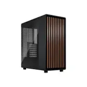 Fractal Design North Charcoal Black Tempered Glass Dark - Genuine Walnut Wood...