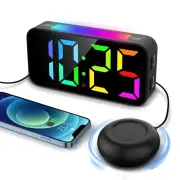Alarm Clocks for Heavy Sleepers, Vibrating Alarm Clock with Bed Shaker, Night...